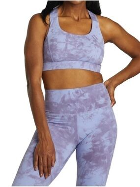 Glyder Full Force Sports Bra Lilac Purple Tie Dye Size 1X New NWT